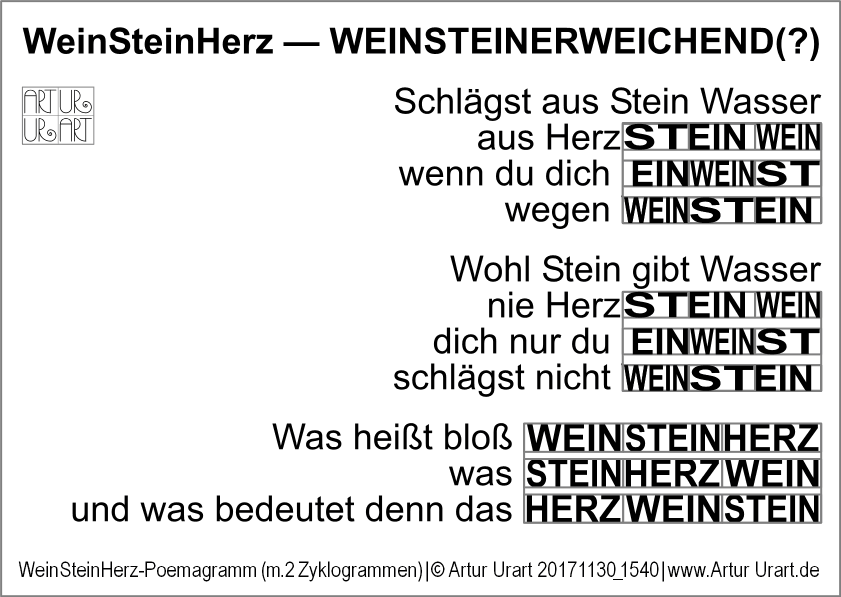 WeinSteinHerz-Poemagramm von Artur Urart